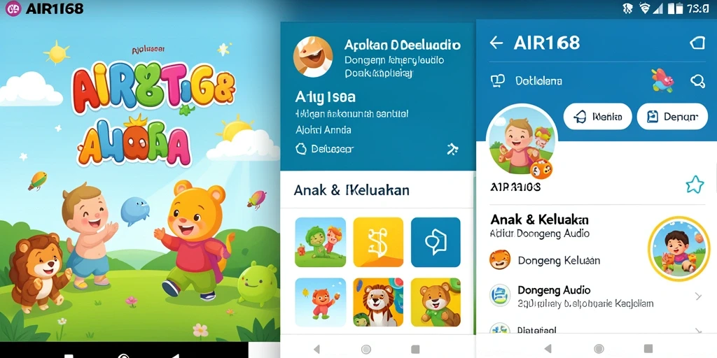 Antarmuka aplikasi AIR168 yang user-friendly untuk dongeng audio.