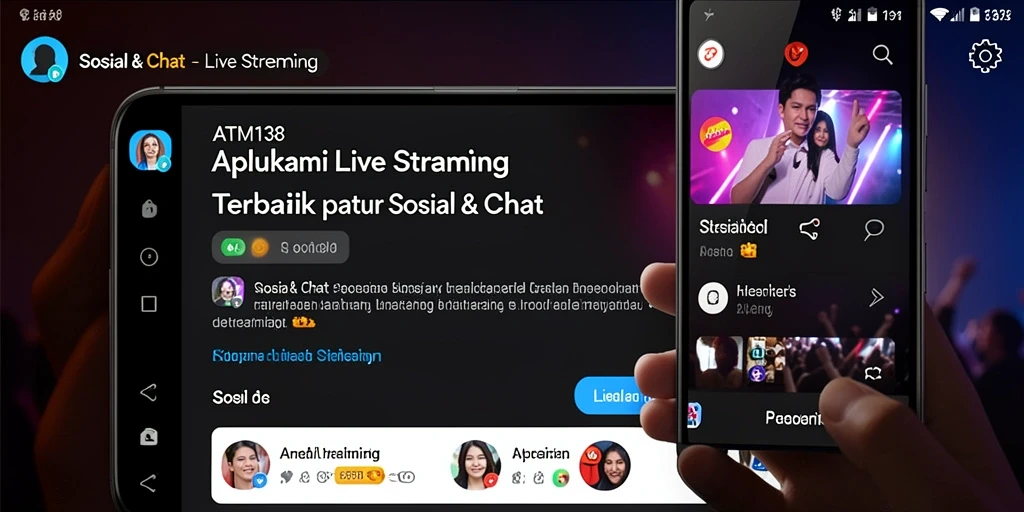 Antarmuka pengguna <strong>ATM138</strong> yang menarik untuk Live Streaming.