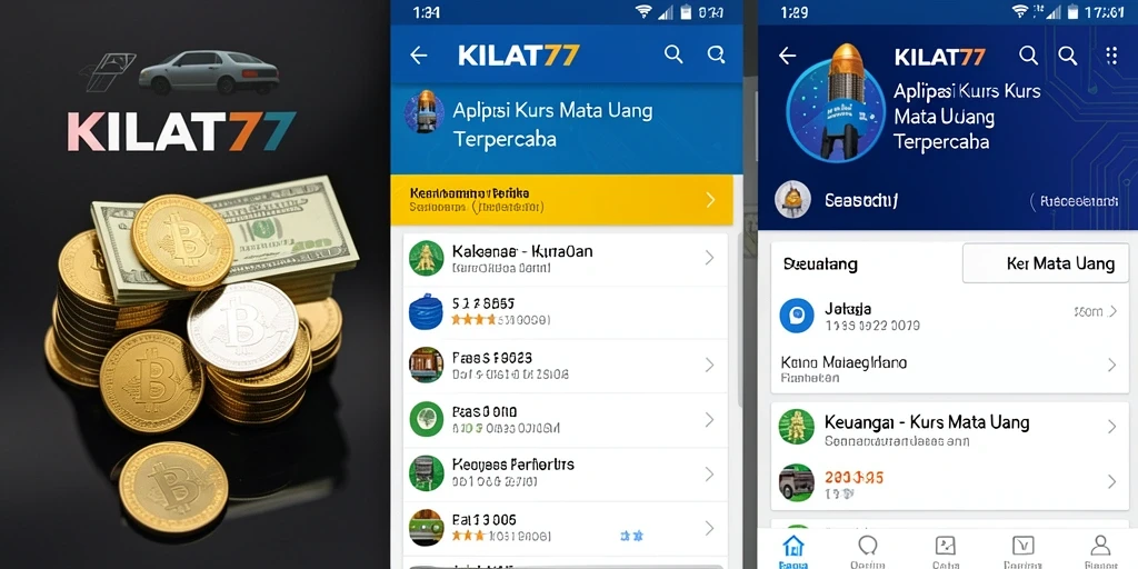 Antarmuka KILAT77 menampilkan kurs mata uang secara real-time dan grafik fluktuasi.