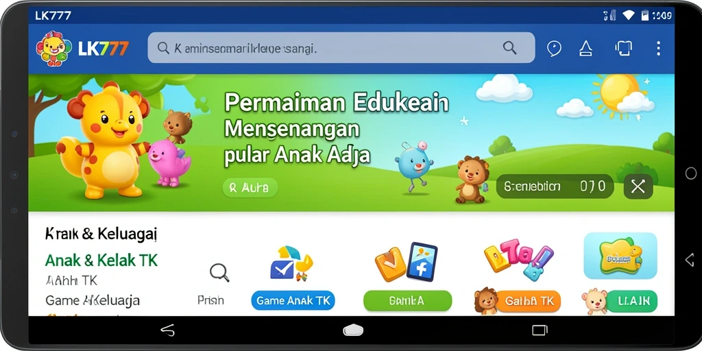 Screenshot antarmuka LK777 yang menarik dan edukatif untuk anak-anak.