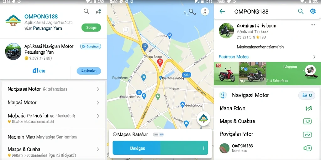 Tampilan antarmuka OMPONG188 dengan fitur Navigasi Motor.