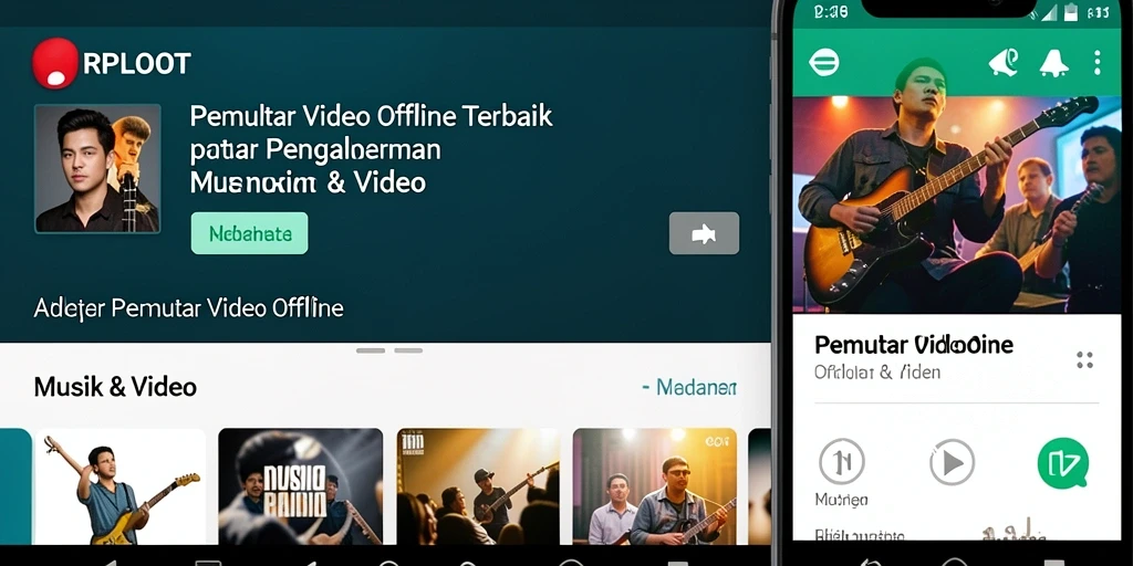 Screenshot antarmuka RPLOOT, menampilkan fungsi Pemutar Video Offline yang canggih.